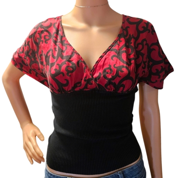 bebe Tops - Vintage Y2K Bebe Silk Flutter Sleeve Babydoll Top XS Whimsigoth Fairycore 2000s